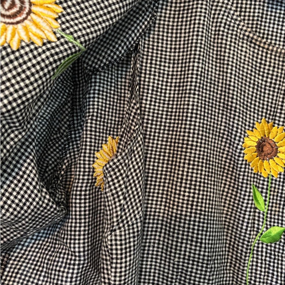 Vintage Sunflower 2 piece set Dress/Top - Picture 3 of 14